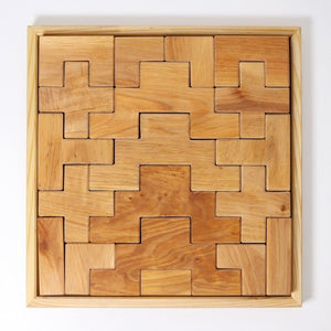 Grimm's Set creativ Stairway - blocuri de lemn pentru construit, copii 3 - 5 ani