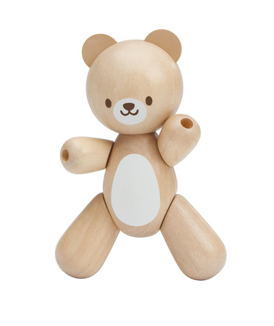 Ursulet flexibil din lemn Plan Toys - jucarii ecologice, jucarii din lemn