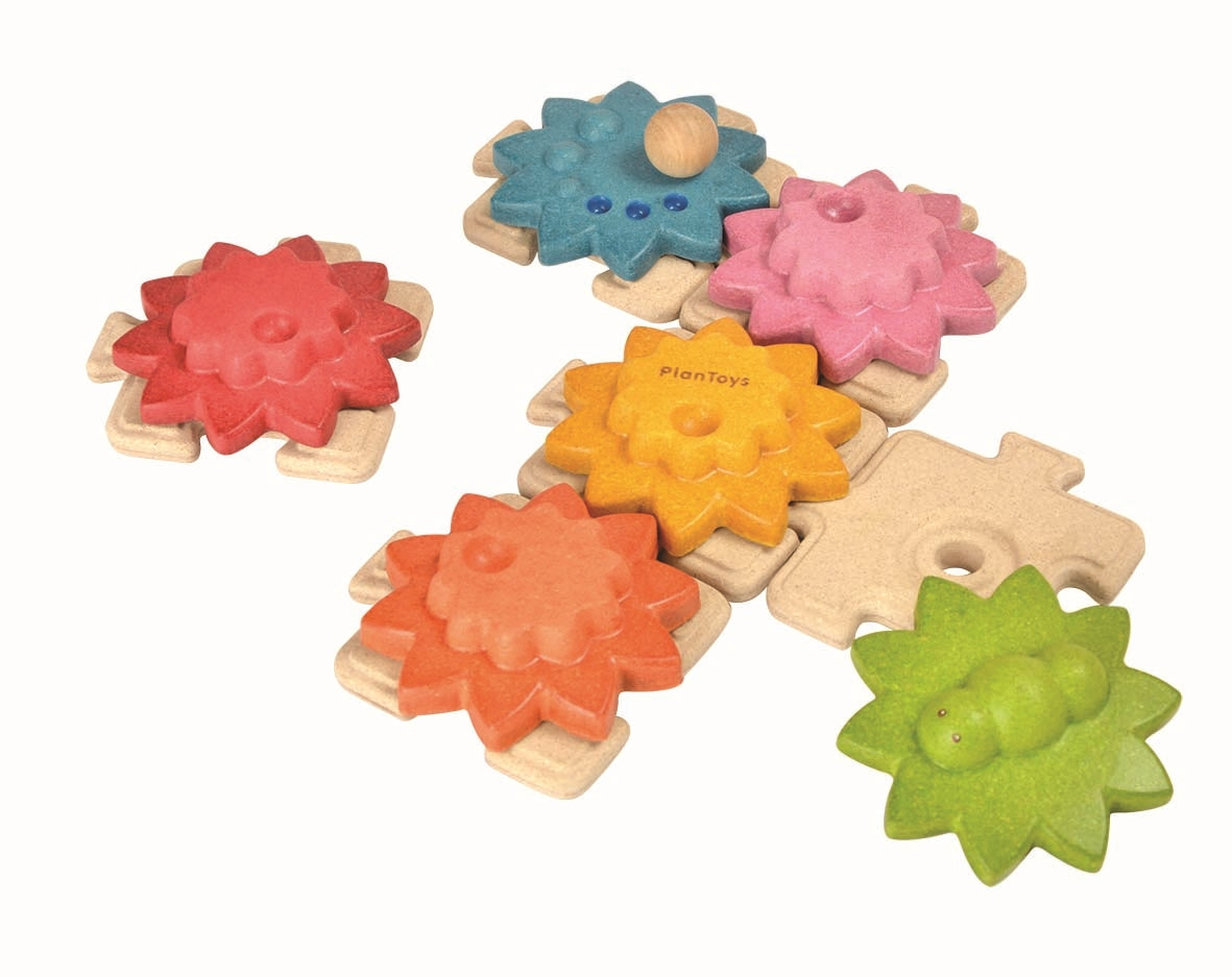 Puzzle și mecanism rotițe zimțate