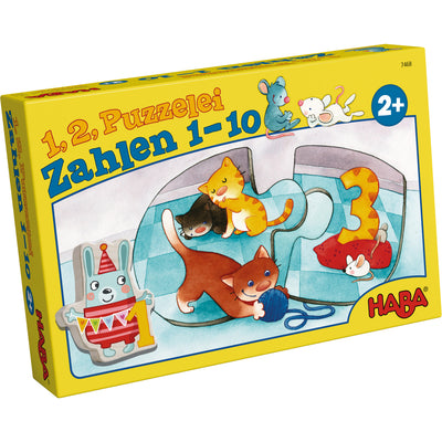 HABA set puzzle duo Numere 1-10 - jocuri educative copii