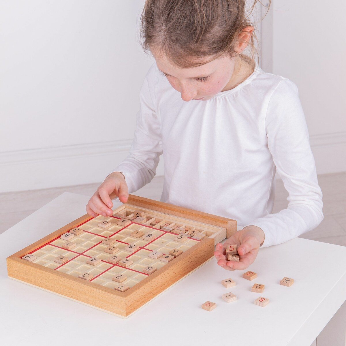 Sudoku de lemn pentru copii - BigJigs Toys - 6 - 9 ani joc de logica matematica