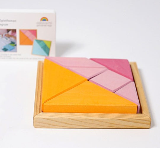 Tangram roz-portocaliu