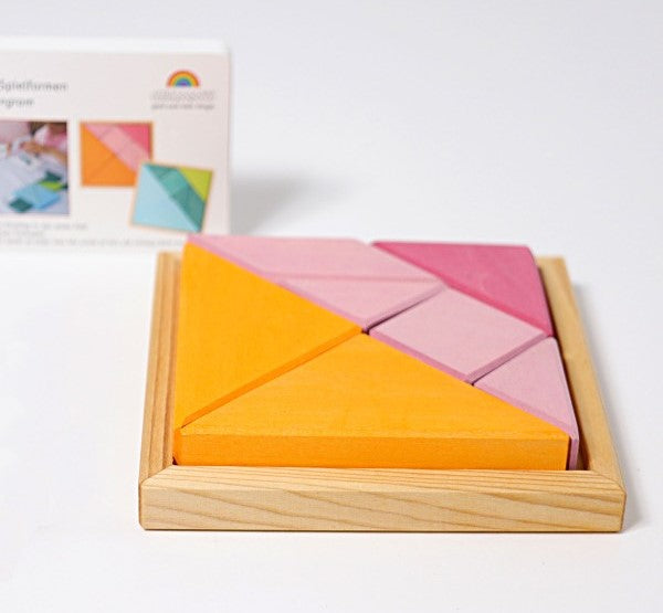 Tangram roz-portocaliu