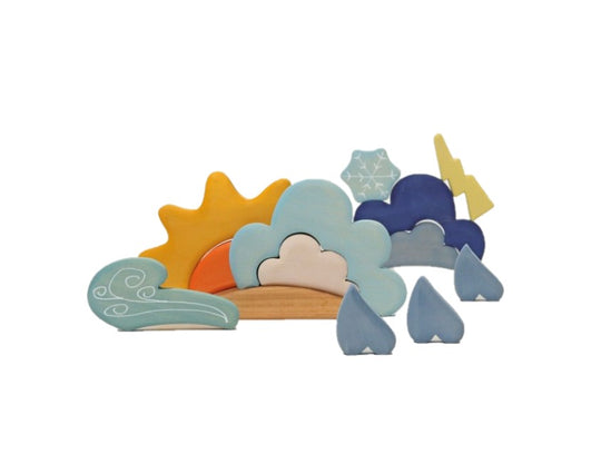 Grimm's set Vremea - set creativ de lemn pentru copii 3 - 6 ani